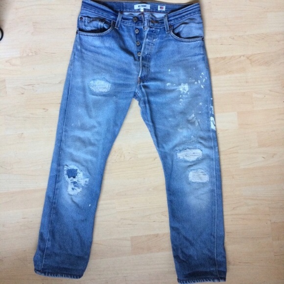 Re/Done High Waisted Cropped Jeans - Picture 2 of 3